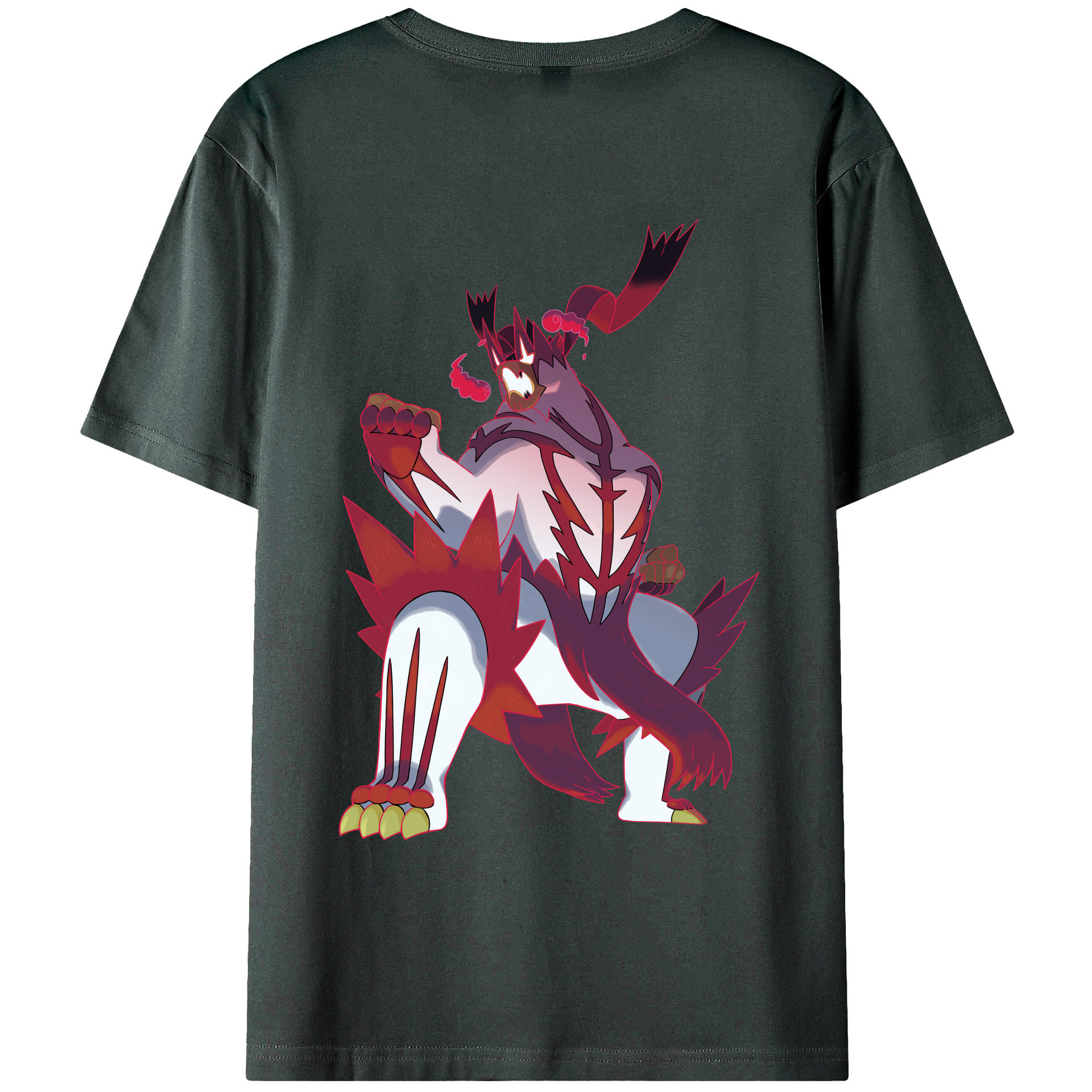（画像用） ポケットモンスター Pokémon 綿100％ メンズ半袖Tシャツ（バックプリント） 通気性